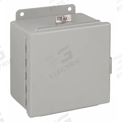 WIEGMANN Enclosure: Steel, 6 in x 6 in x 4 in, NEMA 12/13/4, Solid Cover - Steel Washdown Enclosures