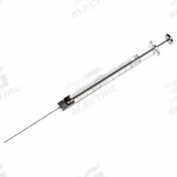 HAMILTON Chromatography Syringe: 100 ul Capacity - mL, Gastight, Borosilicate Glass, PTFE, PTFE (MPN 81030). Key specifications — Attachment Type: Small RN; Plunger Material: PTFE; Needle Point Style: 2; Needle Type: Removable; Sterile/Non-Sterile: Sterile; Tip Material: PTFE; Barrel Material: Borosilicate Glass; Brand: HAMILTON.