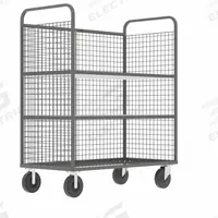 VALLEY CRAFT Cage Cart: 2,000 lb, Overall Dim. 57 in L x 30 in W x 68 in H, Adj, 2 Shelves, Rubber (MPN F89054VCGY). Key specifications — Caster/Wheel Configuration: (2) Rigid; Color: Gray; Shelf Adjustability: Adjustable; Brand: VALLEY CRAFT.