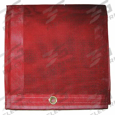 MAURITZON Tarp: 19.5 ft Lg, 11.67 ft Wd, Std Duty, 5 mil, Vinyl, Red, 10 oz/sq yd - Mesh Tarps