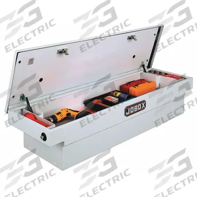 CRESCENT JOBOX Crossover Truck Box: Crossover Truck Box, Single Lid Lid, 61 in Overall Wd - Single-Lid Crossover Boxes