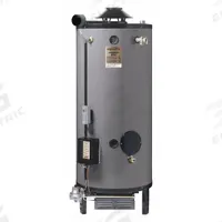 RHEEM-RUUD Commercial Gas Water Heater: Natural Gas, 91 gal, 199,900 BTU, 76.31 in Ht (MPN G91-200). Key specifications — Display Sell UOM: EA; Market: Commercial; Standards: UL Listed; Brand: RHEEM-RUUD; Low NOx: No; Water Connection Location: Top; Fuel Type: Natural Gas; Included Valves: Temperature and Pressure Relief.