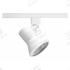 Track Lighting Head: Incandescent, Flared Shape, 50 W, 3 1/2 in Dia, 3 3/4 in Lg, White (MPN R551 WH). Key specifications — Brand: JUNO LIGHTING; Lighting Technology: Incandescent; Housing Color: White.