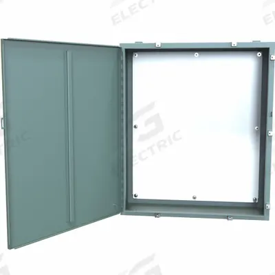 HAMMOND Electrical Enclosure: Steel, 42 in x 36 in x 12 in, NEMA 12/13/3R/4, w/Panel - Steel Washdown Enclosures