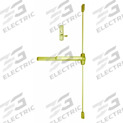 VON DUPRIN Surface Vertical Rod: 3 ft Max Door Wd - Surface Vertical Rod Push Bars