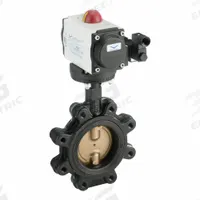 MILWAUKEE VALVE Pneumatically Actuated Butterfly Valve: For Water Media, Air to Air, Ductile Iron (MPN GLD33E D 4). Key specifications — Brand: MILWAUKEE VALVE; Pilot Solenoid Voltage: Not Included.