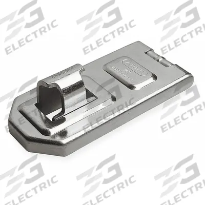 ABUS Hasp: Stainless Steel, 4 3/4 in Ht, 4 3/4 in Lg - Conventional Hasps