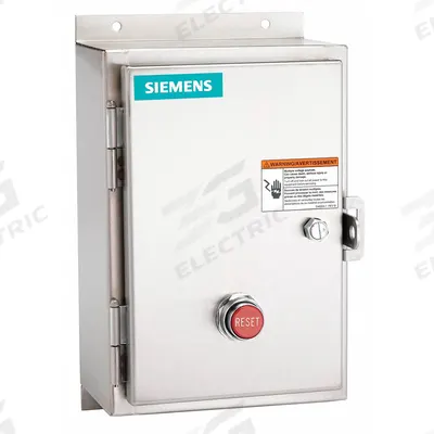 SIEMENS NEMA Magnetic Motor Starter: Non-Reversing, 3 Poles, NEMA Size 1, 27 A - Enclosed Non-Reversing Starters with Electronic Overloads