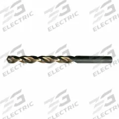 CLE-LINE Jobber Length Drill Bit: #25, 135° Split Point, Black & Gold HSS, Parabolic Flute (MPN C18525). Key specifications — attr1225567: 0.1495.