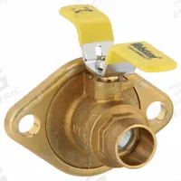 WEBSTONE Manual Two-Way Ball Valve: 3/4 in, Brass, Straight, Sweat x Flange, Full Port Ball Port (MPN 51403). Key specifications — Brand: WEBSTONE; Handle: Tee.