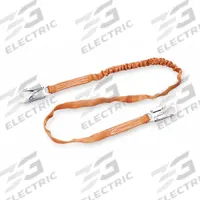 MILLER BY PIP Shock-Absorbing Lanyard: Shock Pack, Steel Snap Hook, Steel Snap Hook, 310 lb Capacity (MPN T5111-Z7/6FTAF). Key specifications — Brand: MILLER BY PIP; Color: Orange; Visual Load Indicator: Yes; Shock-Absorbing Lanyard Material: Polyester.
