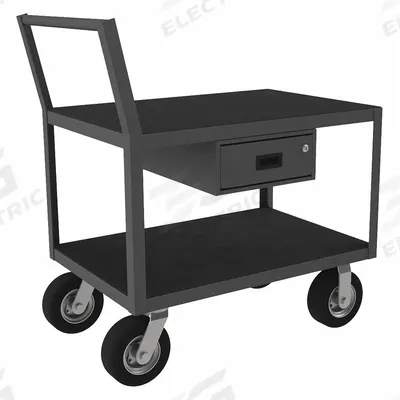 APPROVED VENDOR Metal Shelf Cart: 1,200 lb, 55 in L x 31 in W x 56 in H Overall Dim - Low-Profile Instrument Carts with Flush Metal Shelves