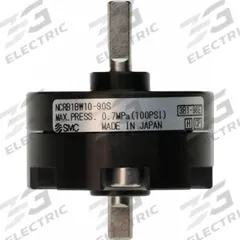 SMC Rotary Air Actuator: Single Vane Actuator, 90° Rotation Angle, 1.4 in-lb Output Torque, Metric (MPN NCRB1BW10-90S). Key specifications — attr293632: NCRB1BW10-90S; attr294754: SMC; attr947098: Non-Magnetic Piston; attr947108: Basic; attr947133: Metric; attr1108504: Side Ported.