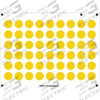 ACCUFORMNMC Gauge Marking Labels: Yellow, Polyester, 54 PK (MPN GML110YL). Key specifications — Label Color: Yellow; Label Material: Polyester.