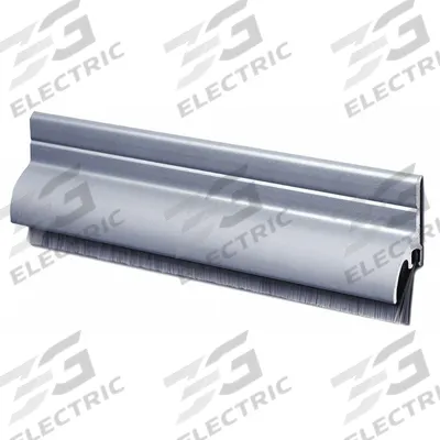 PEMKO Door Sweep: Brush Insert, Aluminum, 48 in Lg, 1/2 in Wd - Door Sweeps