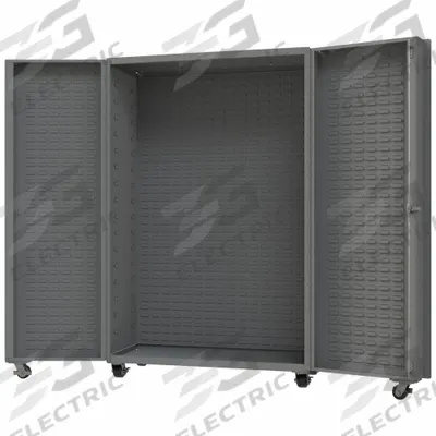 DURHAM MFG Heavy Duty Mobile Cabinet: 48 1/4 in x 26 in x 76 1/4 in, 0 Shelves, 0 Bins - Mobile Bin Cabinets