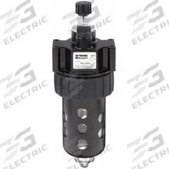 PARKER Compressed Air Lubricator: Mist, 1/2 in NPT, 90 cfm, 150 psi Max Op Pressure, Plastic Bowl (MPN 06L32BE). Key specifications — attr111774: Zinc; attr111402: 06L; attr111761: PARKER.