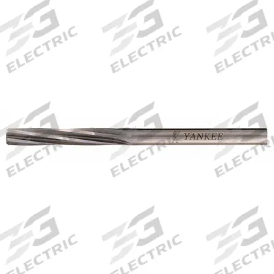 YANKEE Chucking Reamer: 0.1065 in Dia, #36, Spiral Flute - Spiral-Flute High-Speed Steel Chucking Reamers