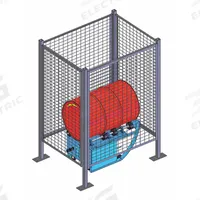 MORSE Drum Safety Enclosure: 40 in x 52 in x 63.25 in, 3 ft Door Opening Wd, Steel, Baked Enamel (MPN GEK-201-1). Key specifications — attr1187472: Single; attr1187475: 201; attr1187478: Steel; attr1187482: Gray; attr1187486: MORSE.