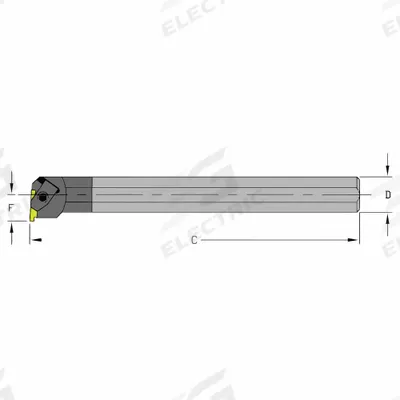 ULTRA-DEX USA Indexable Grooving and Parting Toolholder: E12S NEL2 (MPN 920-000-330) - Indexable Boring Bars
