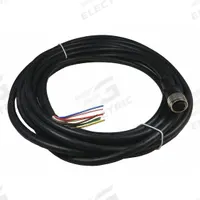 Flying Lead Connector: M12 Female Straight X Bare Wire, 8 Pins, Black, PVC, 10 m Cable Lg (MPN C-M12F08-08X025PV10,0-MA-100178). Key specifications — Cable Jacket Color: Black; End 1 Gender: Female; End 1 Mounting Orientation: Straight; End 2 Connection Type: Bare Wire; IP Rating: IP67; Brand: EUCHNER; Cable Jacket Material: PVC; End 1 Connection Type: M12.