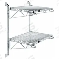 APPROVED VENDOR Wire Wall Shelf: 48 in x 18 in, 2 Shelves, 400 lb Load Capacity per Shelf, Post (MPN GACB18-34-1848S). Key specifications — Mounting Mechanism: Post; Material: Stainless Steel; Finish: Satin; Color: Silver; Brand: APPROVED VENDOR.