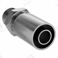 KURT Hydraulic Crimp Fitting: Carbon Steel, Straight, -10 For Hose Dash Size, Male x Male (MPN MJ-10-10). Key specifications — Fitting Gender: Male x Male; Fitting Connection Type: JIC x Hose End; Thread Size: 7/8"-14; For Hose Dash Size: -10; Brand: KURT.