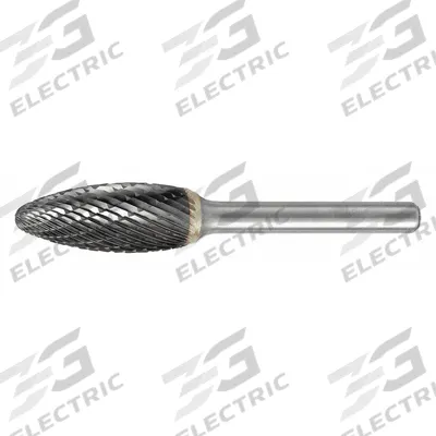 WIDIA METAL REMOVAL Carbide Bur: Flame, SH-07, Double Cut, 3/4" x 1 5/8" Head - Double-Cut Flame Burs