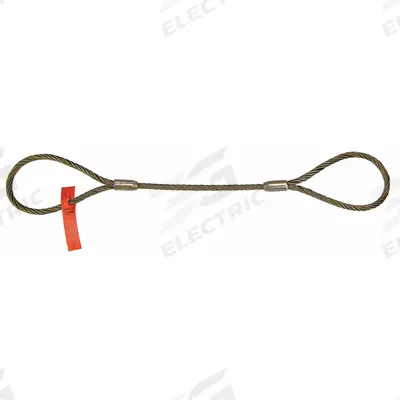 LIFT-ALL Sling,Wire Rope,4 Ft L,Vert Cap 1000 lb (MPN 14EZEEX4) - Ultra-Flexible Single-Leg Eye Wire Rope Slings