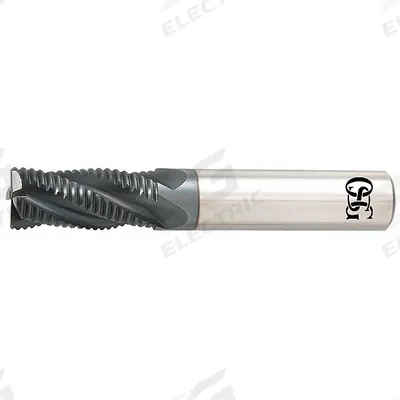 OSG Roughing End Mill: Carbide, TiAlN Coated, 4 Flute, 5 mm Mill Dia, 15 mm LOC - Square Carbide Roughing End Mills for Steel & Cast Iron