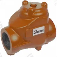 SHARPE Check Valve: Swing, 2-Way, Inline Valve Body, 1 in Pipe Size, FNPSM x FNPSM, Ductile Iron (MPN 4353013860). Key specifications — Brand: SHARPE.