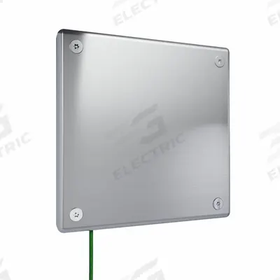 LEGRAND Wall Plate: Blank, 1 Gang, Silver - Tamper-Resistant Wall Plates