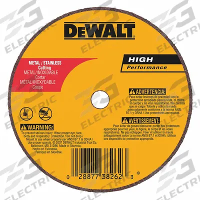 DEWALT Abrasive Cut-Off Wheel: Type 1, 3" x 0.035" x 1/4", Aluminum Oxide, 36 Grit - General Purpose Cut-Off Wheels for Carbon & Stainless Steel