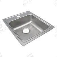 JUST MANUFACTURING Bowl Drop-In Sink: 20 in Overall Lg, 17 in Overall Wd, 5 in Bowl Dp, 1 Bowls (MPN SLADA2017A501-J). Key specifications — Brand: JUST MANUFACTURING; Color Family: Silver/Gray.