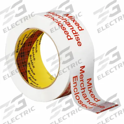 SCOTCH Printed Message Box Sealing Tape, PK 36: 1 7/8 in Imperial Tape Wd, 1.8 mil Tape Thick - Handheld Packing Tape with Message