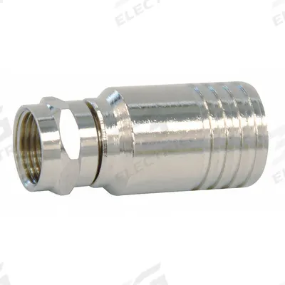 DOLPHIN COMPONENTS CORP Coaxial Connector: Male, Connector, Silver, Crimp-On, RG-59, F-Type - F-Type Coaxial Connectors