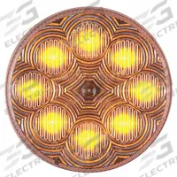 MAXXIMA Clearance Marker Light: Clearance Light, LED, Round, Surface Mount, Amber, Grommet, IP67 (MPN M16280YCL). Key specifications — Lens Color: Amber; Brand: MAXXIMA; Electrical Connection: PL-2 Connector; Lighting Technology: LED; Mount Type: Grommet; SAE Lens Code: P2.