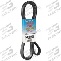 DAYCO Serpentine Belt: Serpentine Belt, K Belt Trade Size, V-Ribbed Belt, 55 1/8 in Effective Lg (MPN 6070550). Key specifications — Brand: DAYCO; Reinforcing Cord Material: Aramid; Industry Number: 7PKK1400.