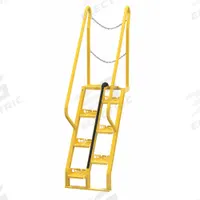 VESTIL Alternating Tread Stairs: 7.5 ft Overall Ht, Steel, 350 lb Load Capacity, Perforated, 7 Steps (MPN ATS-4-56). Key specifications — Color: Yellow; Brand: VESTIL.