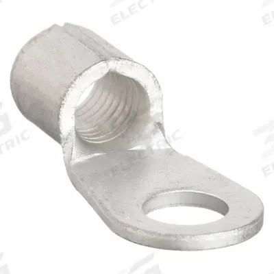 GRAINGER Ring Terminal: Bare, 1/4 in Stud Size, 8 AWG to 8 AWG Wire Sizes - Non-Insulated Ring Terminals