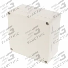 HAMMOND Enclosure: ABS, 4 in x 4 in x 2 in, NEMA 12/13/4/4X/6/6P, Screw On, Solid Cover (MPN 1554NGY). Key specifications — Brand: HAMMOND; Closure Method: Screws; Knockouts: Not Included.