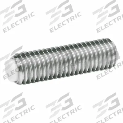JW WINCO Set Screw with Plastic Tip: Stainless Steel, POM Tip, M12 Thread Size - Non-Marring Half Dog Point Set Screws