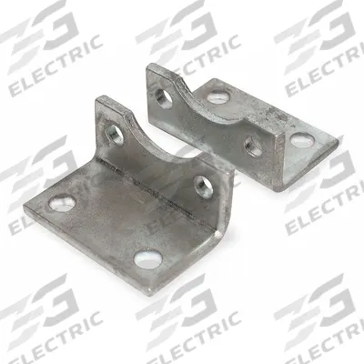 SPEEDAIRE Metric Cylinder Mounting Kit: Foot, Fits 100 mm Bore Dia, Steel - Foot Mounting Hardware