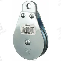 APPROVED VENDOR Pulley Block: Fixed, Upright Mount, Pulling, 685 lb Working Load Limit, Wire Rope (MPN 4JX74). Key specifications — Product Type: Pulley Block; Brand: APPROVED VENDOR; Compatible Rope Type: Wire Rope; Pulley Type: Fixed; Attachment Type: Fixed Eye; Operation: Pulling; Bearing Type: Sleeve; Finish: Zinc.