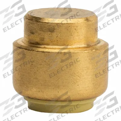 APPROVED VENDOR End Stop: 3/8 in OD Size, Push-to-Connect, Brass - Standard Brass Push-to-Connect Tube Fittings