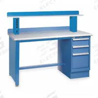 LISTA Workbench: Fixed Ht, Laminate, 72 in x 30 in, 1,000 lb Overall Load Capacity, Blue, Blue (MPN XSTB23-72PT/BB-IRS). Key specifications — Height Adjustability: Fixed Height; Brand: LISTA; Color: Blue.