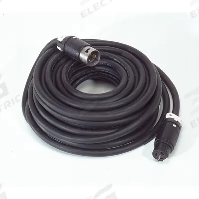 SOUTHWIRE Extension Cord: Outdoor Use, 100 ft Lg, Outlet, L14-20P, 10/4, SOW, Black - Outdoor Extension Cords with Single Outlet