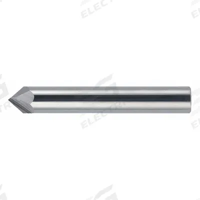 CLEVELAND Chamfer Mill: Carbide, 2 Flute, 120°, 3/8" Mill Dia, 2-1/2" OAL (MPN C61127) - Carbide Chamfer Mills