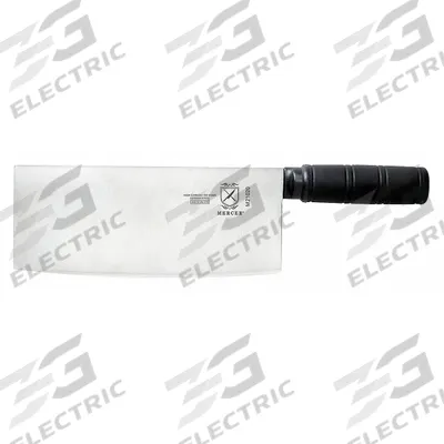 MERCER CUTLERY Chinese Chef Knife: Straight, 8 in Overall Lg, Steel Blade, Santoprene Handle - Chinese Cleavers