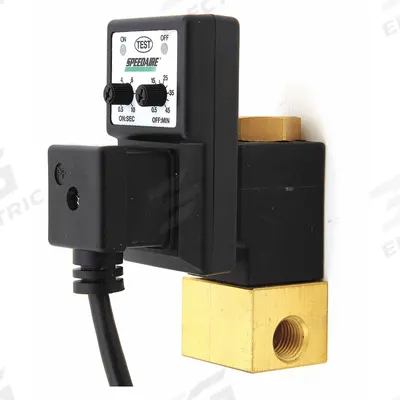 SPEEDAIRE Timed Electric Auto Drain Valve: 1/4 in NPT Pipe, 1/4 in Drain, 0.75 gpm